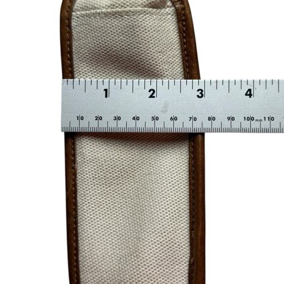 Fossil Linen Crossbody Purse Outside Pocket Very Clean Inside and Out - Picture 9 of 9